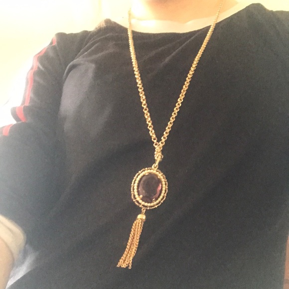 Amethyst chained necklace - Picture 2 of 2